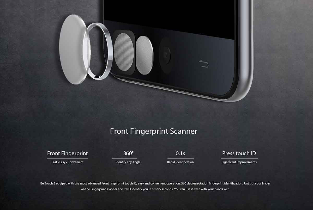 Ulefone Be Touch 2 fingerprint