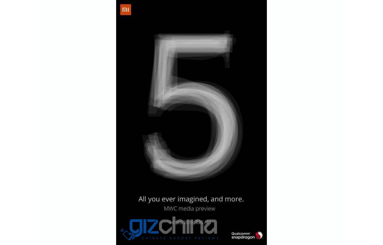 Xiaomi Mi 5 cartel mwc preview