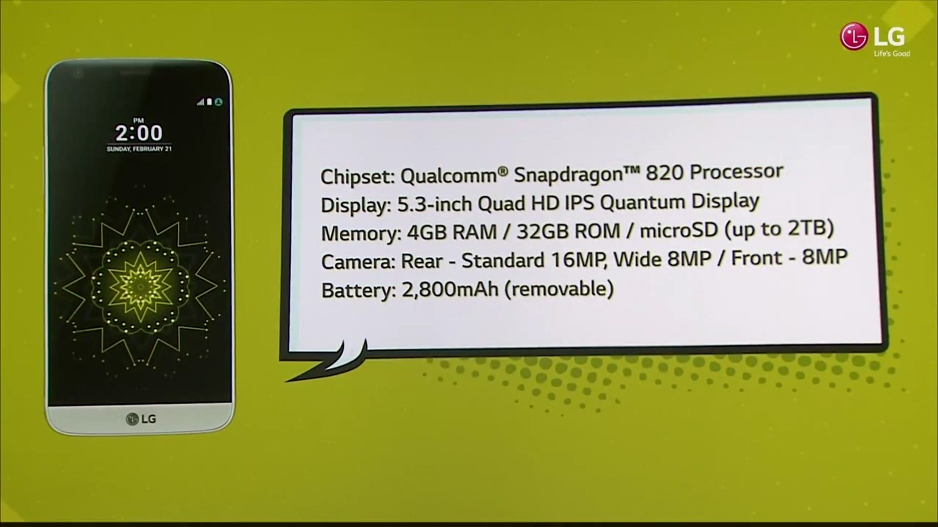LG G5 especificaciones presentacion