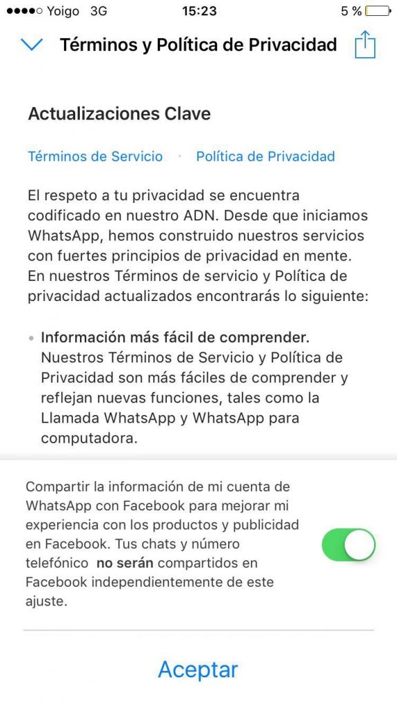 Los Términos Y Política De Privacidad De Whatsapp Se Actualizan 8563