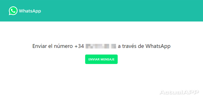 enviar un WhatsApp sin guardar el número