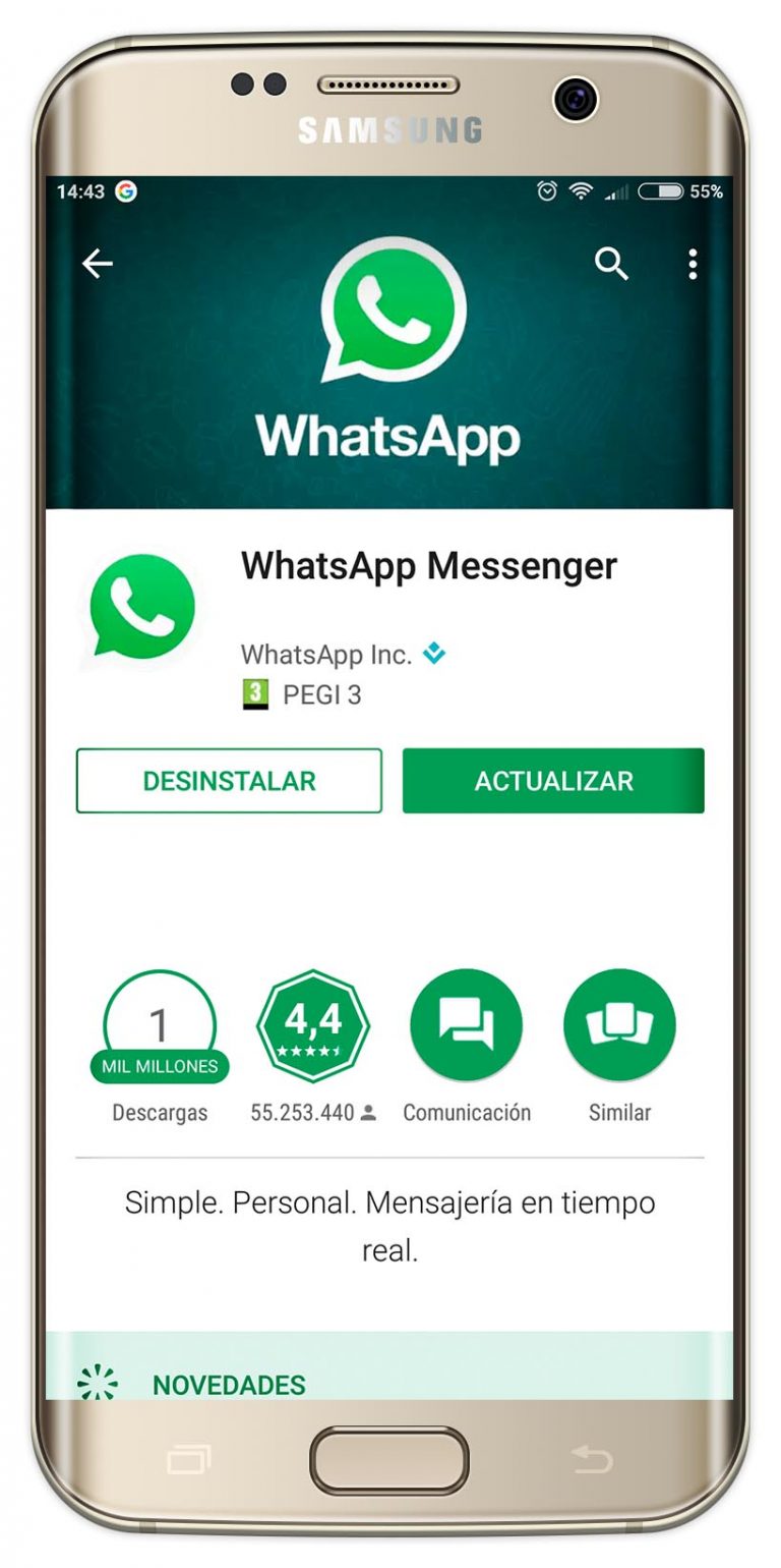 desinstalar y volver a instalar whatsapp