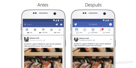 rediseño de Facebook