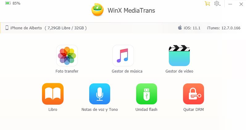 WinX MediaTransfer, alternativa a iTunes