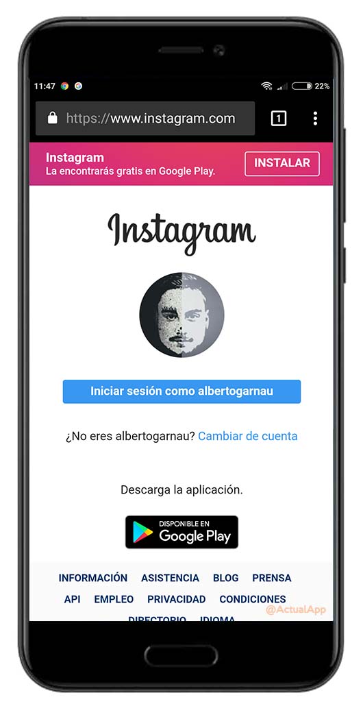 historias a Instagram desde el navegador