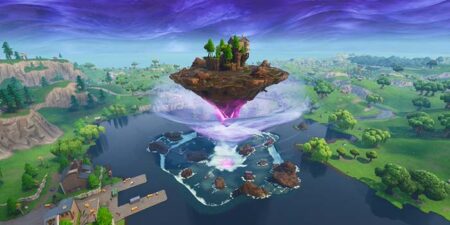 isla flotante de fortnite