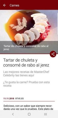 Descárgate aquí la app de Masterchef Celebrity 4 y consulta las recetas del  programa