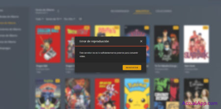 plex error servidor potente convertir transcodificar