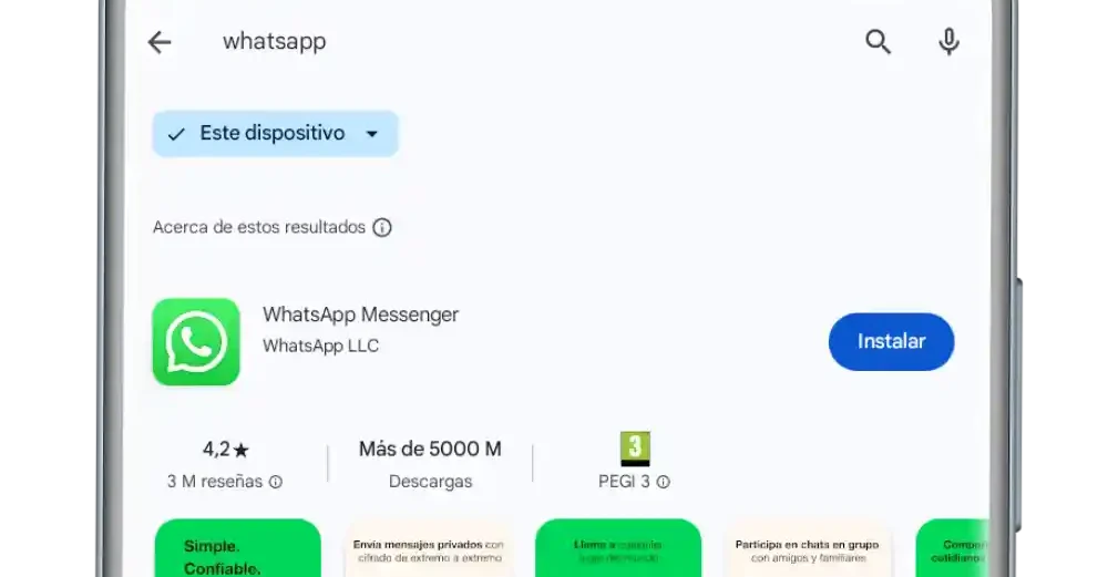 smartphone android google play instalar whatsapp