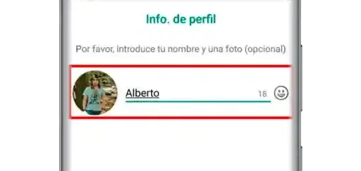 smartphone android introducir nombre whatsapp