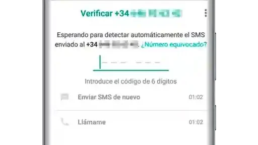 smartphone android whatsapp verificar numero sms