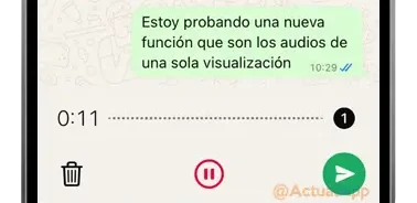 whatsapp audios visualización única actualapp portada